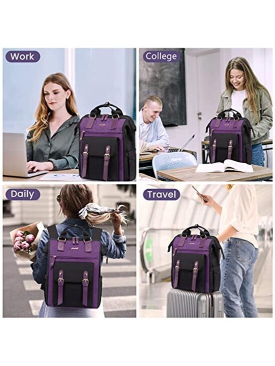 Womens Elephant Gray 15.6inch Laptop Mochila Flight Approved Daypack with Pocket Taygeer Travel Backpack for Women, Carry On Backpack  main image 4